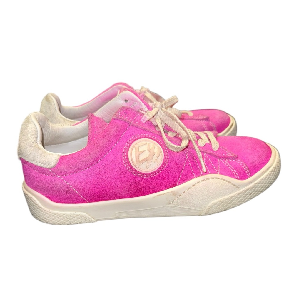 Eytys Hot Pink Wave Suede Sneaker trainers size 8.5